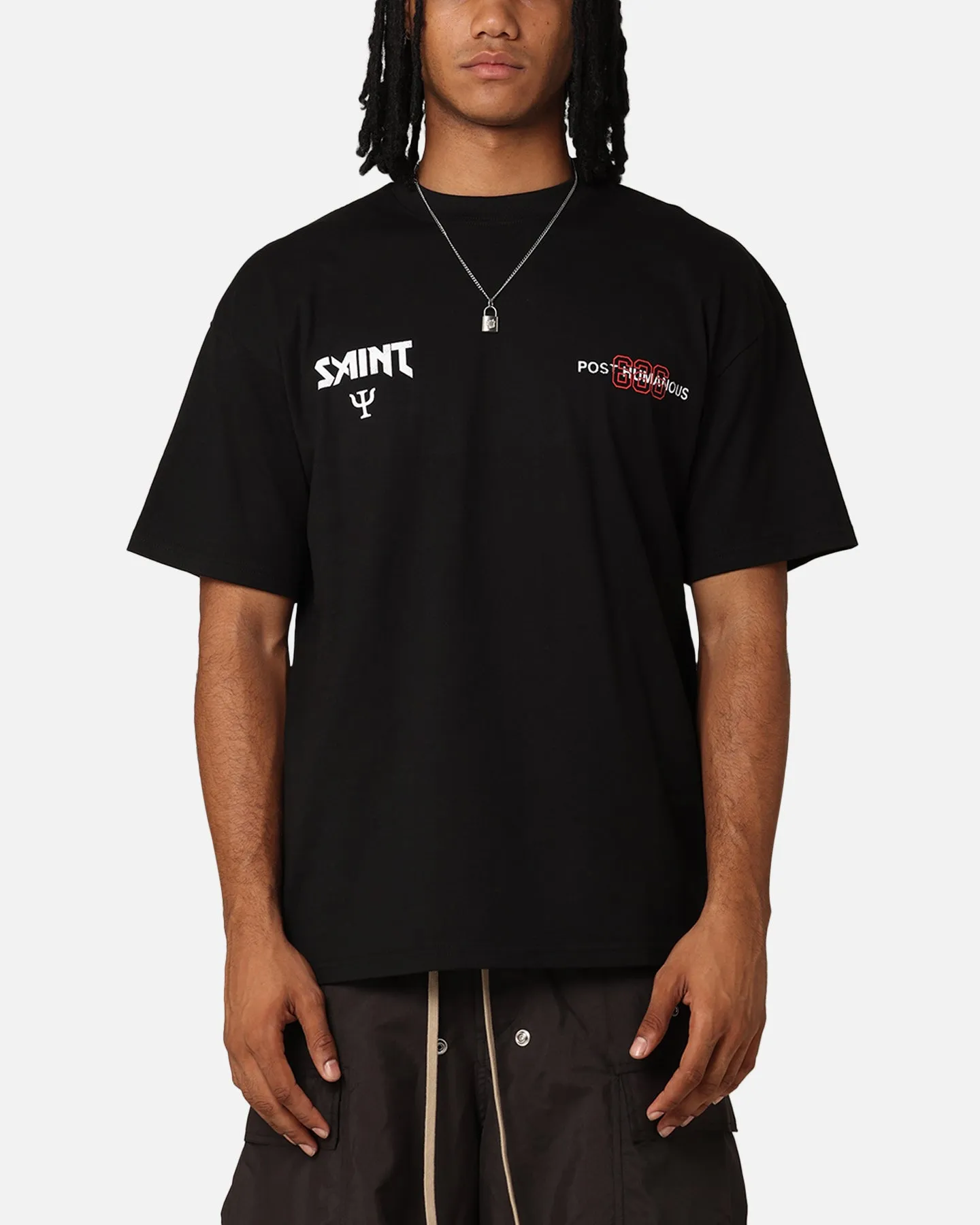 Non-toxic V neck style Saint Morta Death Wish Patrol T-Shirt Black