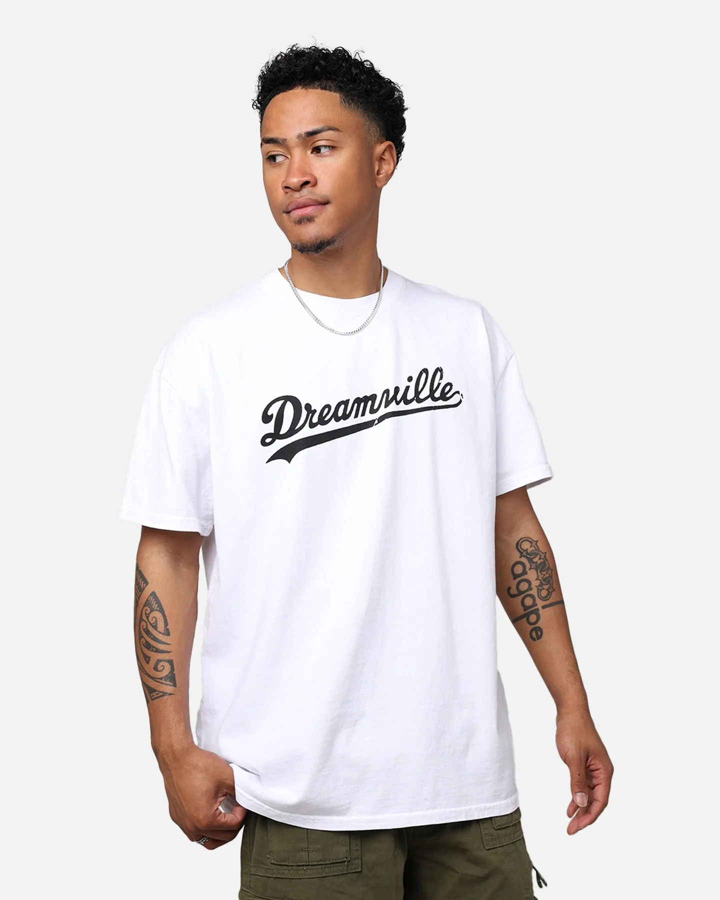 Sleek Style Dreamville Dreamville Logo Vintage T-Shirt White