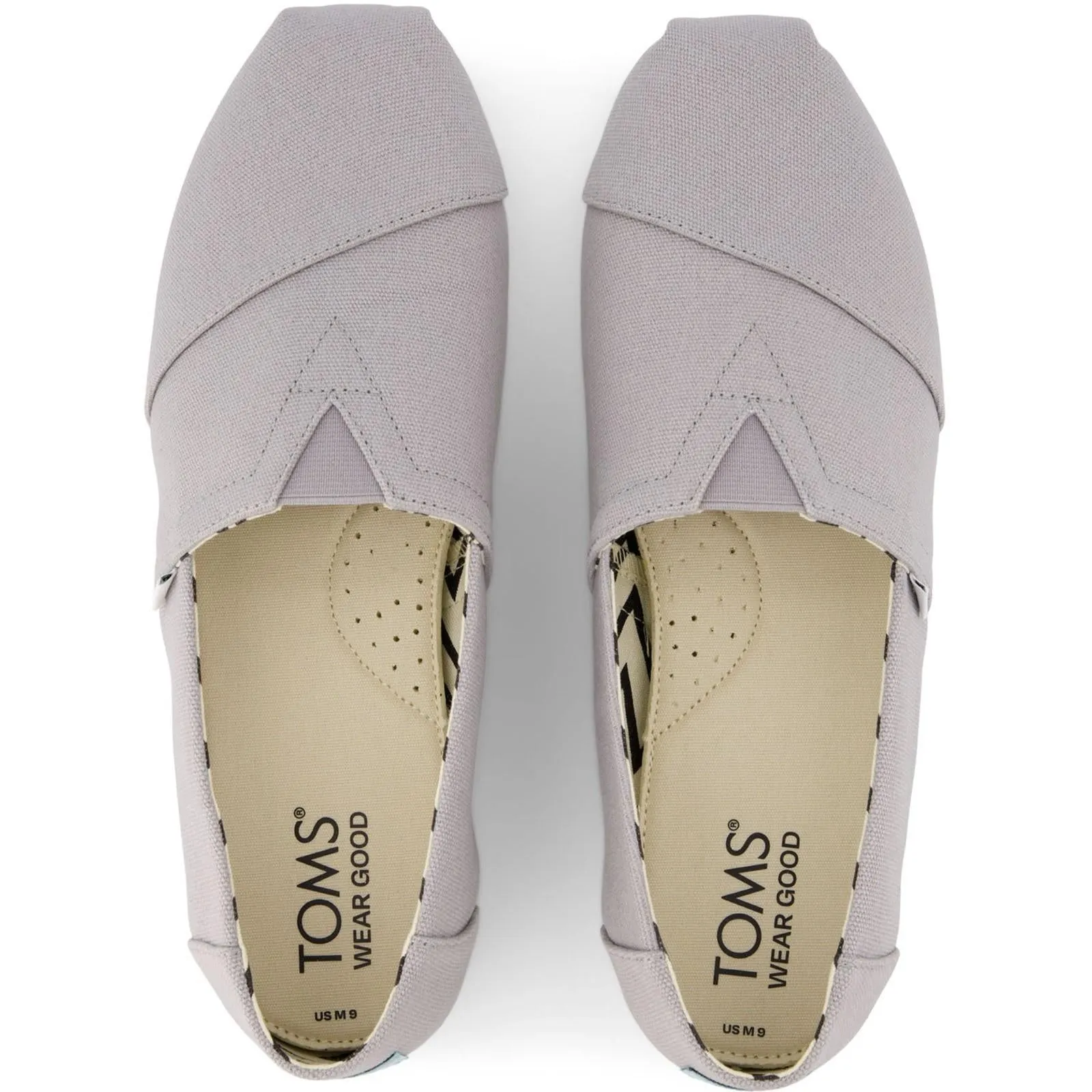 TOMS Mens Alpargata Shoes Drizzle Grey Abrasion Resistant Toe