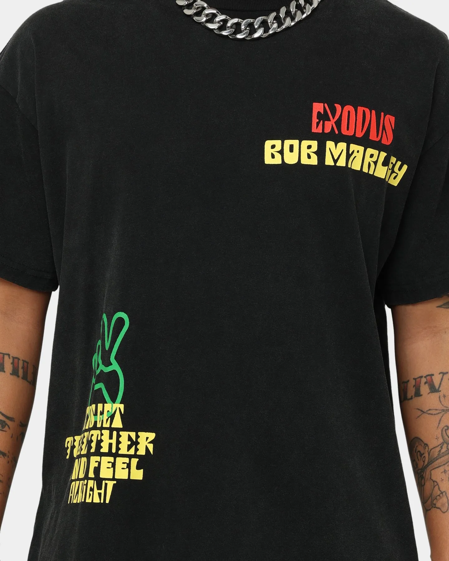 safe for skin Stylish Look Bob Marley One Love One Heart Vintage T-Shirt Washed Black