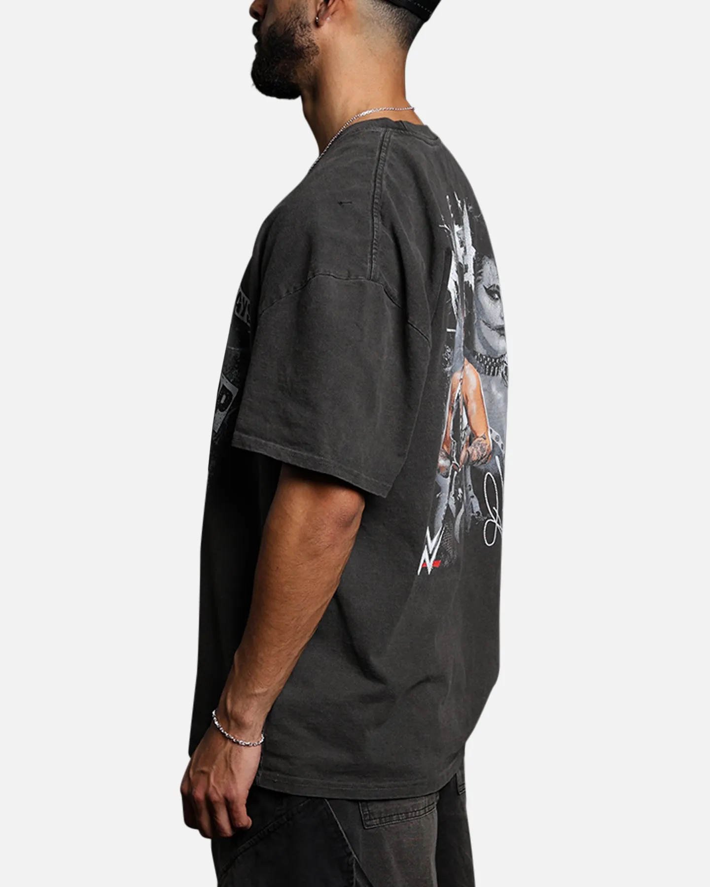 Culture Kings X WWE Rhea Ripley Vintage T-Shirt Black Wash Classic Smart Holiday Outfit Style