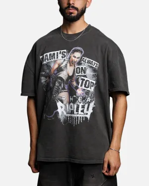 Culture Kings X WWE Rhea Ripley Vintage T-Shirt Black Wash Modern Casual Affordable accessibility