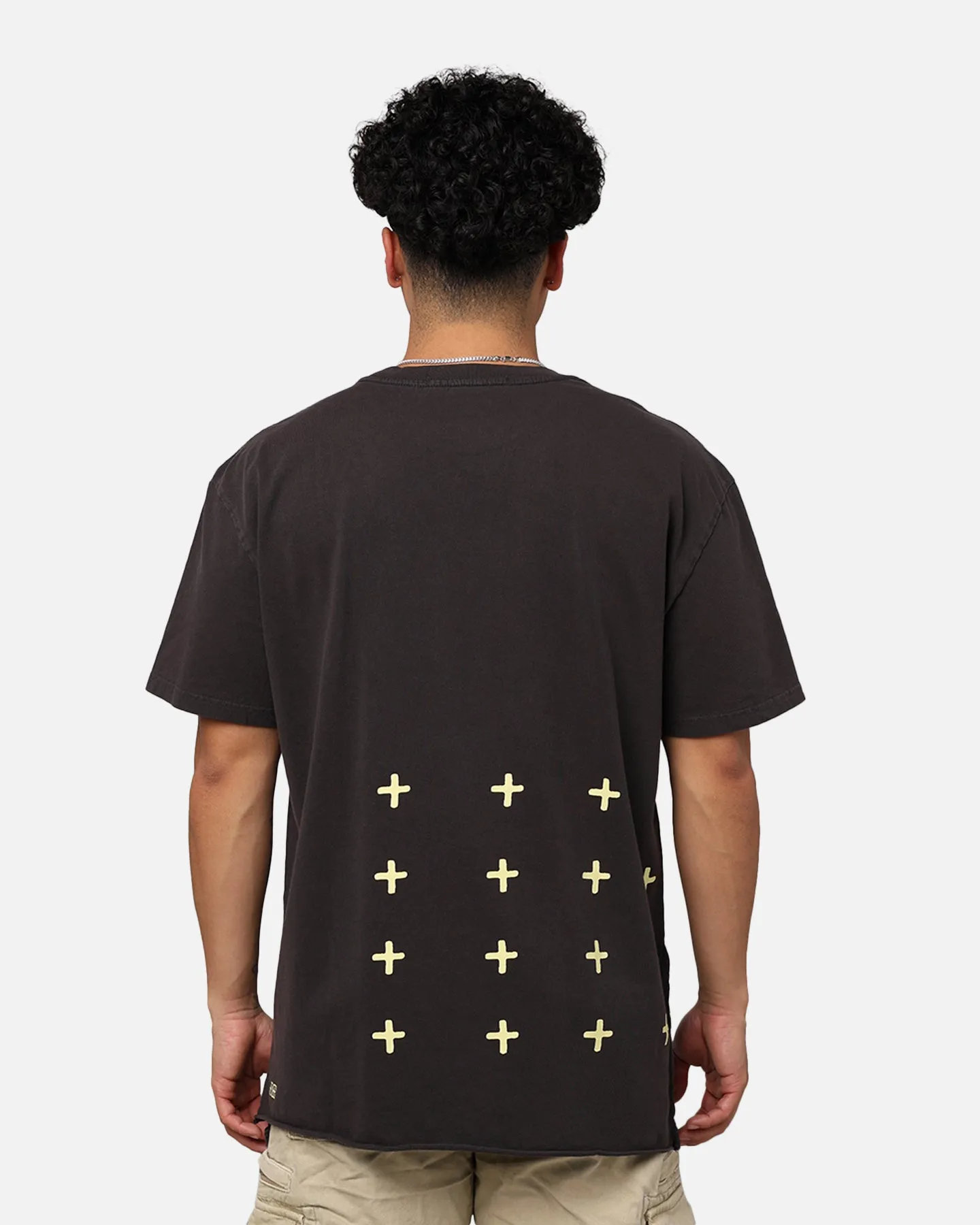 Chic Casual Wear Classic Color Ksubi Flight Biggie Short Sleeve T-Shirt Faded Black