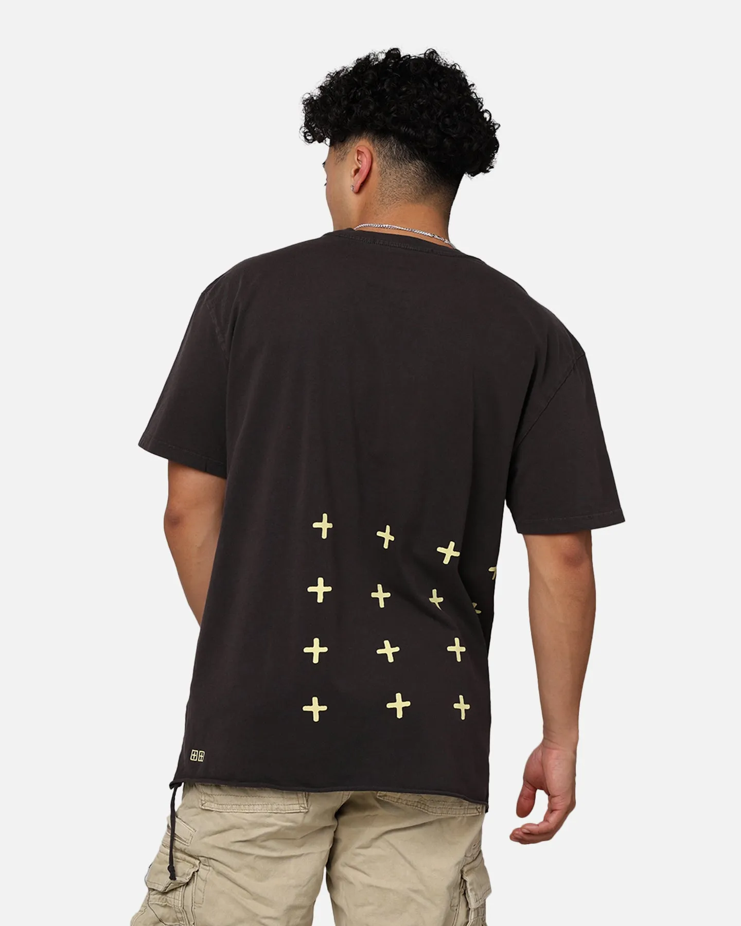 Printed uniqueness Button Down Ksubi Flight Biggie Short Sleeve T-Shirt Faded Black