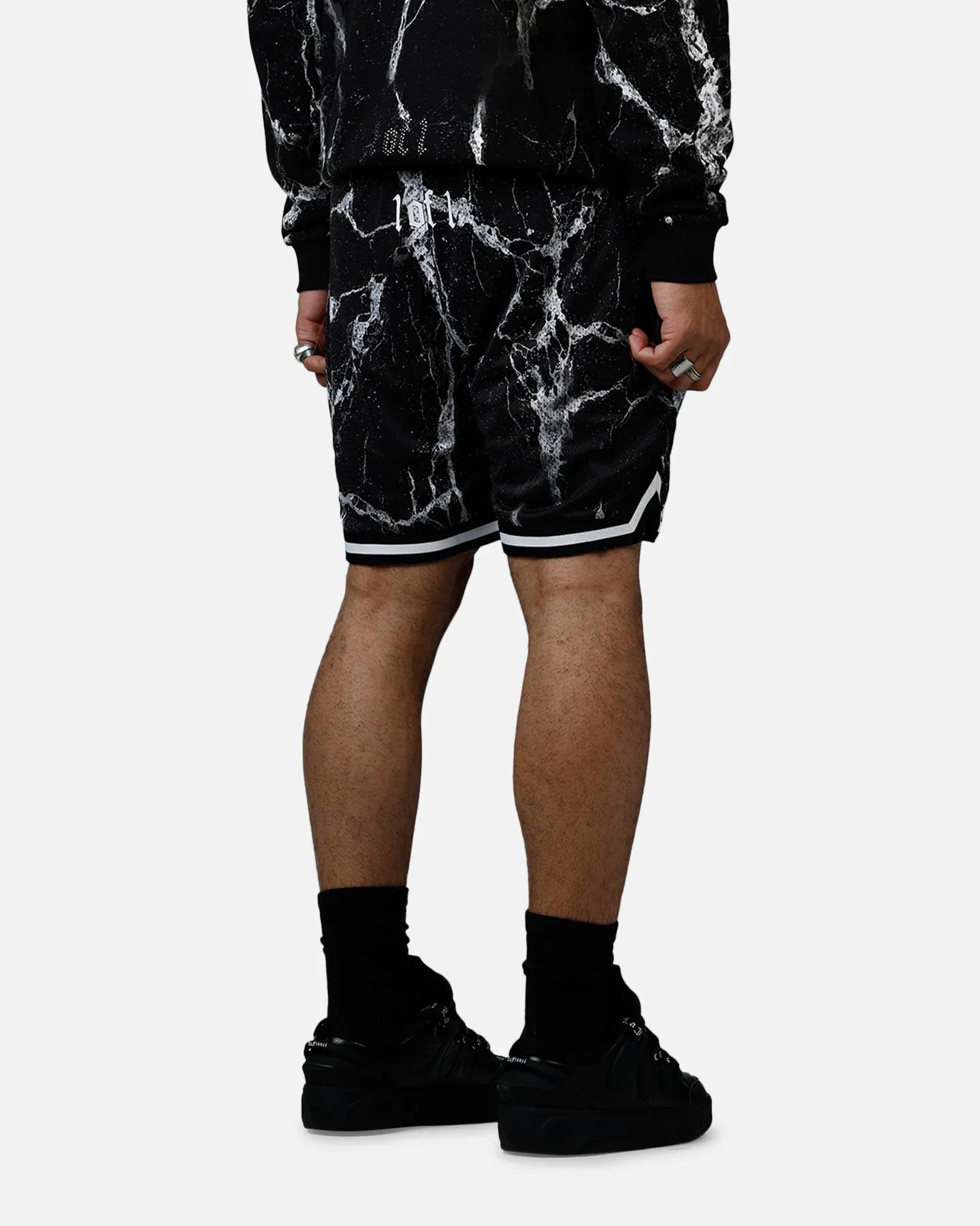 Puma x Lamelo Ball LaFranc?? Written In Chrome Shorts Black stretchy fabric Office Wear