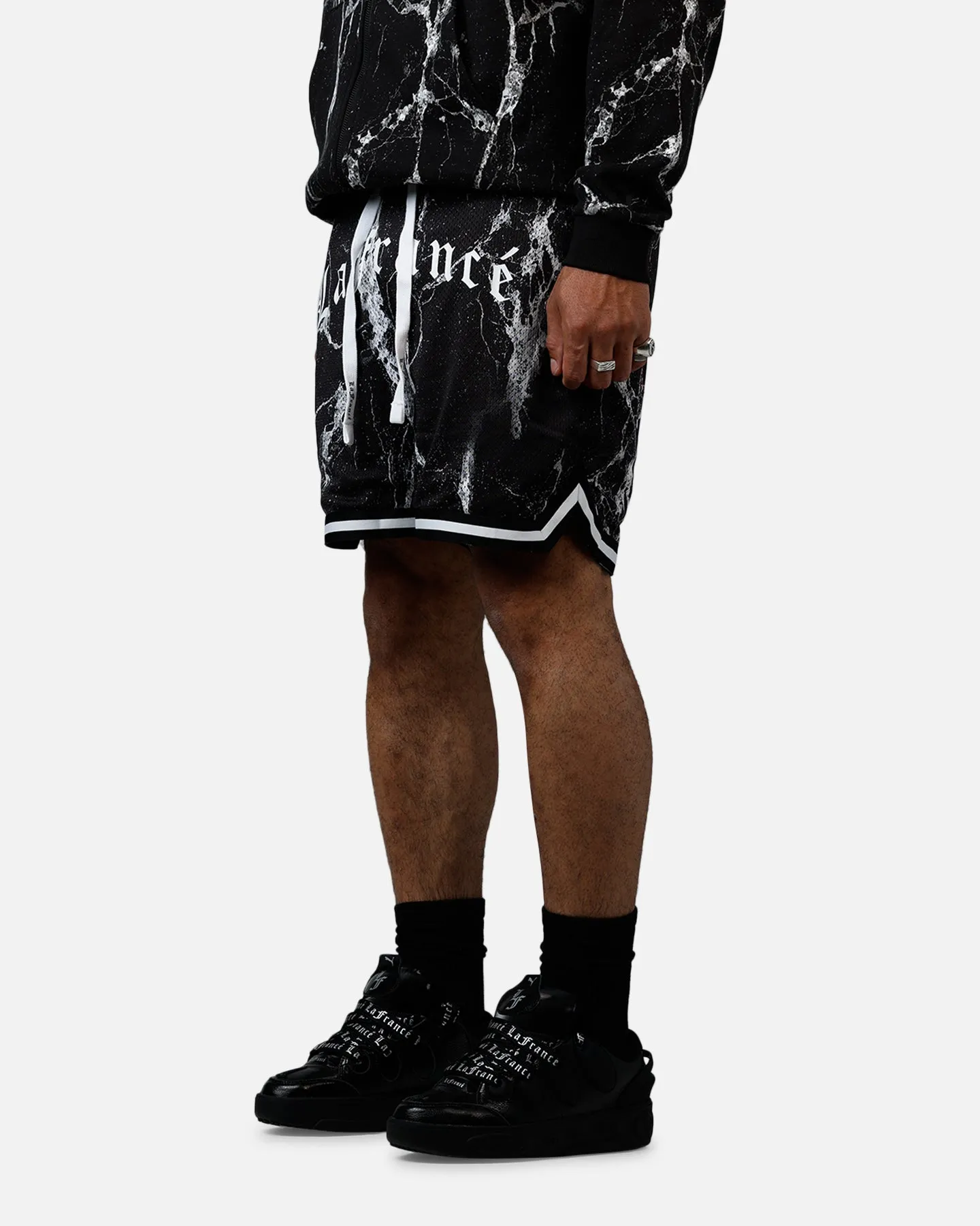High Elasticity Blend Puma x Lamelo Ball LaFranc?? Written In Chrome Shorts Black