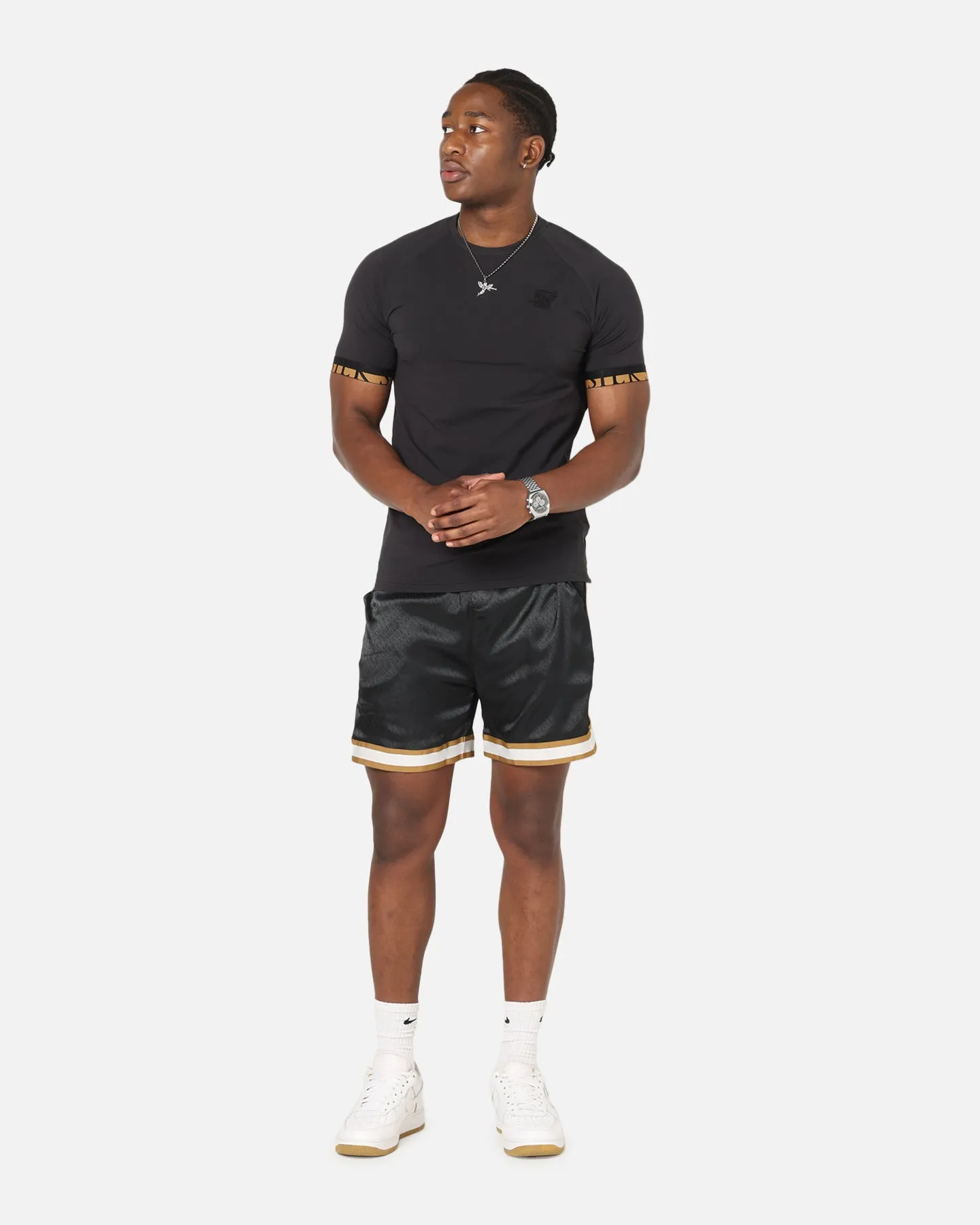 Sik Silk Resort Shorts Black Snag Free Design light feel
