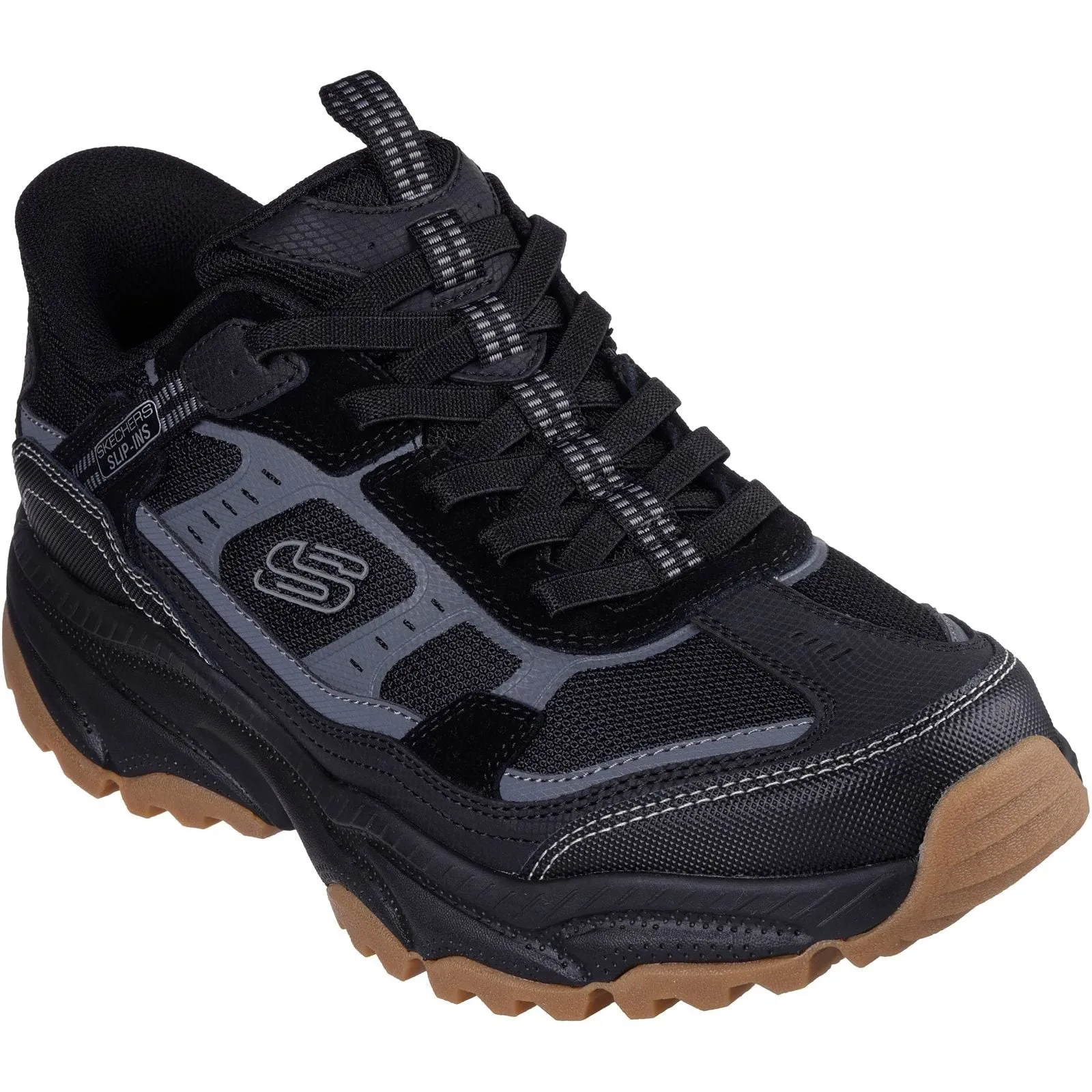 Skechers Mens Vigor AT Hiking Shoes Black Extreme Trail Boots Impact Resistant