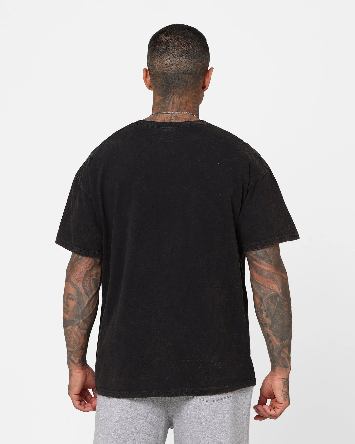 UFC By Goat Crew Team McGregor Vintage T-Shirt Black Wash AntiStaticFinish Casual Everyday
