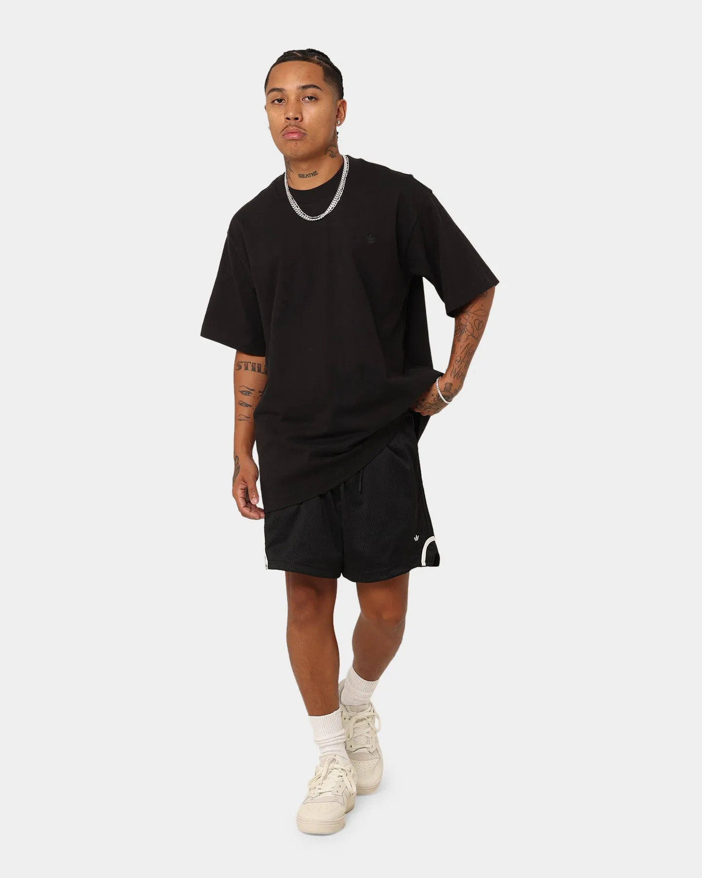 Adidas C T-Shirt Black Slim fit sleekness Ribbed Collar Design