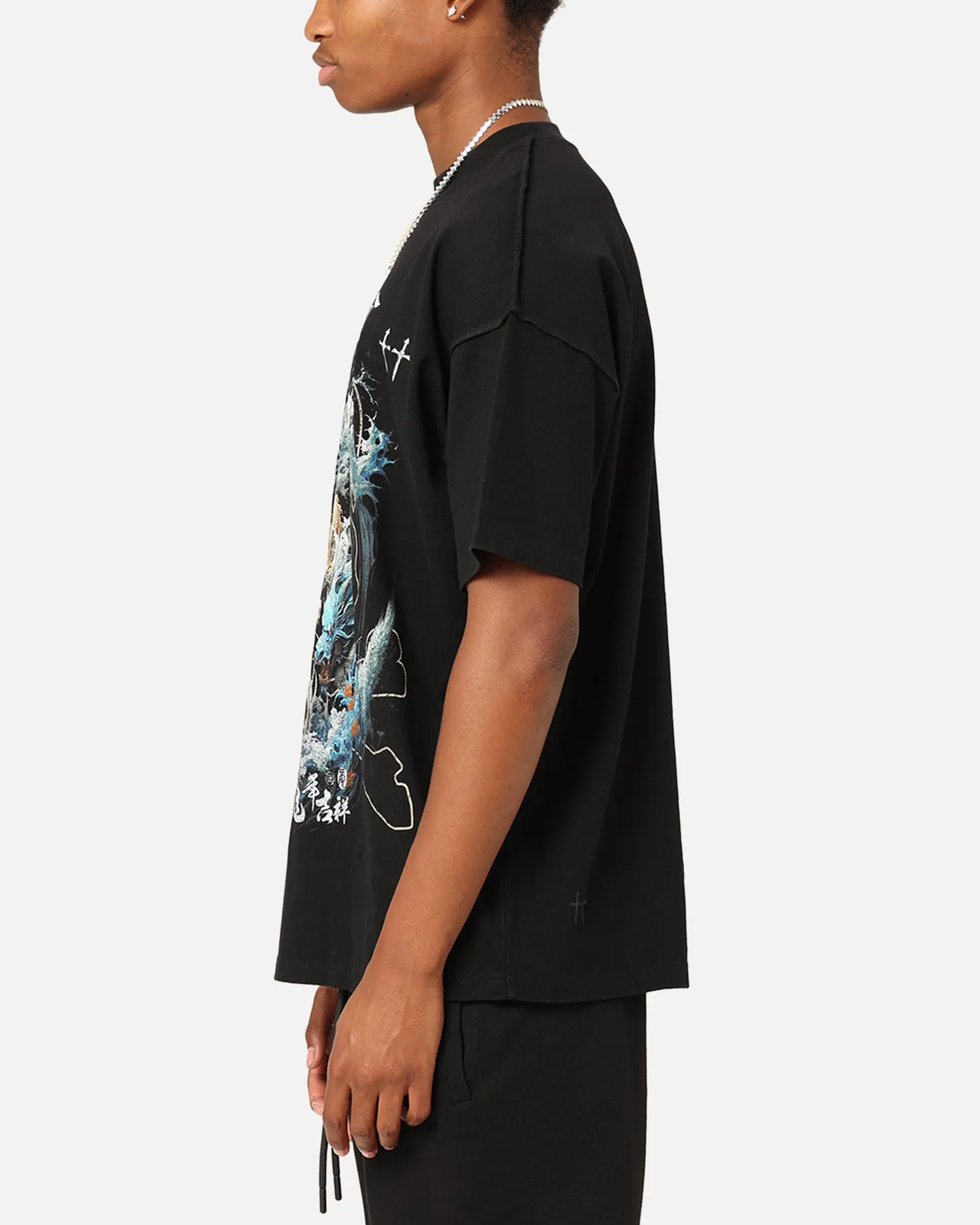 LowImpact Manufacturing Sporty Look Saint Morta Year Of The Dragon Boxy T-Shirt Black