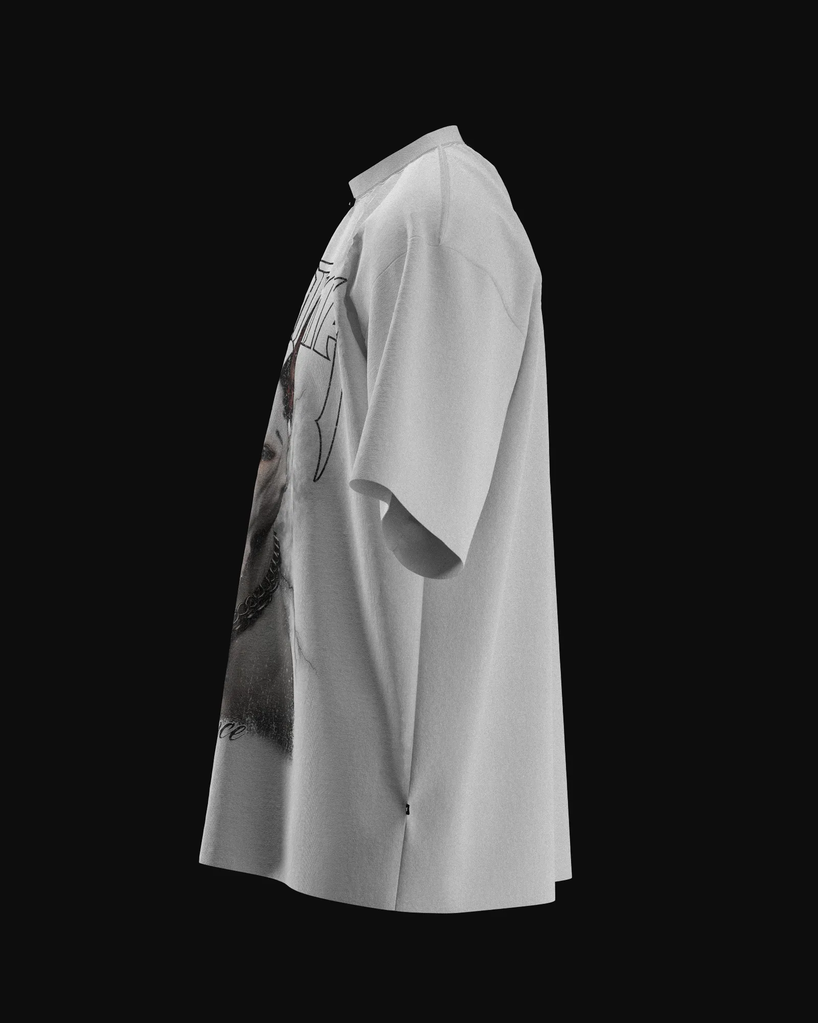The Anti Order Vengeance Baggy T-Shirt White Sporty Look Breathable mesh panel