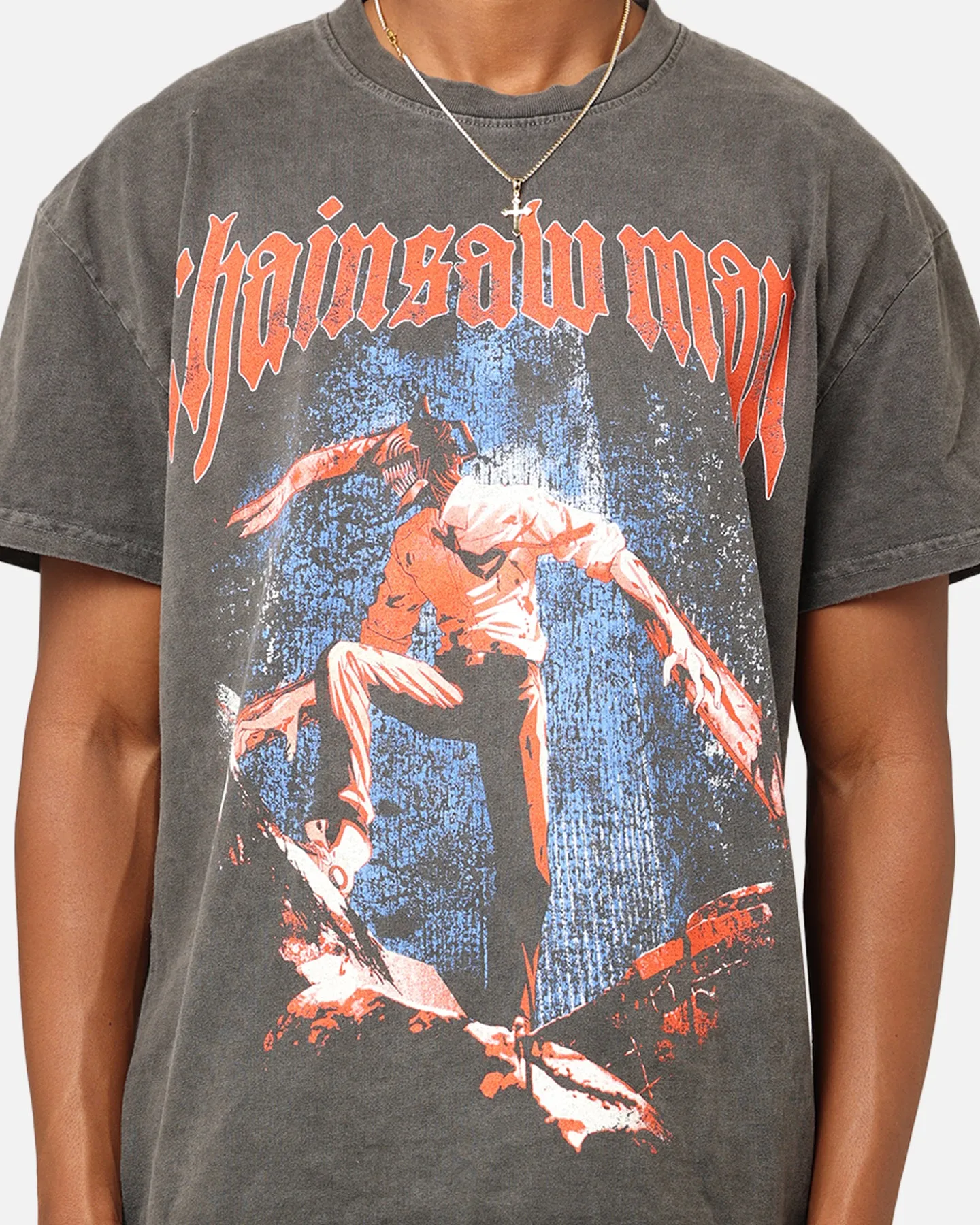 Goat Crew X Chainsaw Man Heavyweight T-Shirt Black Wash Smart Wear