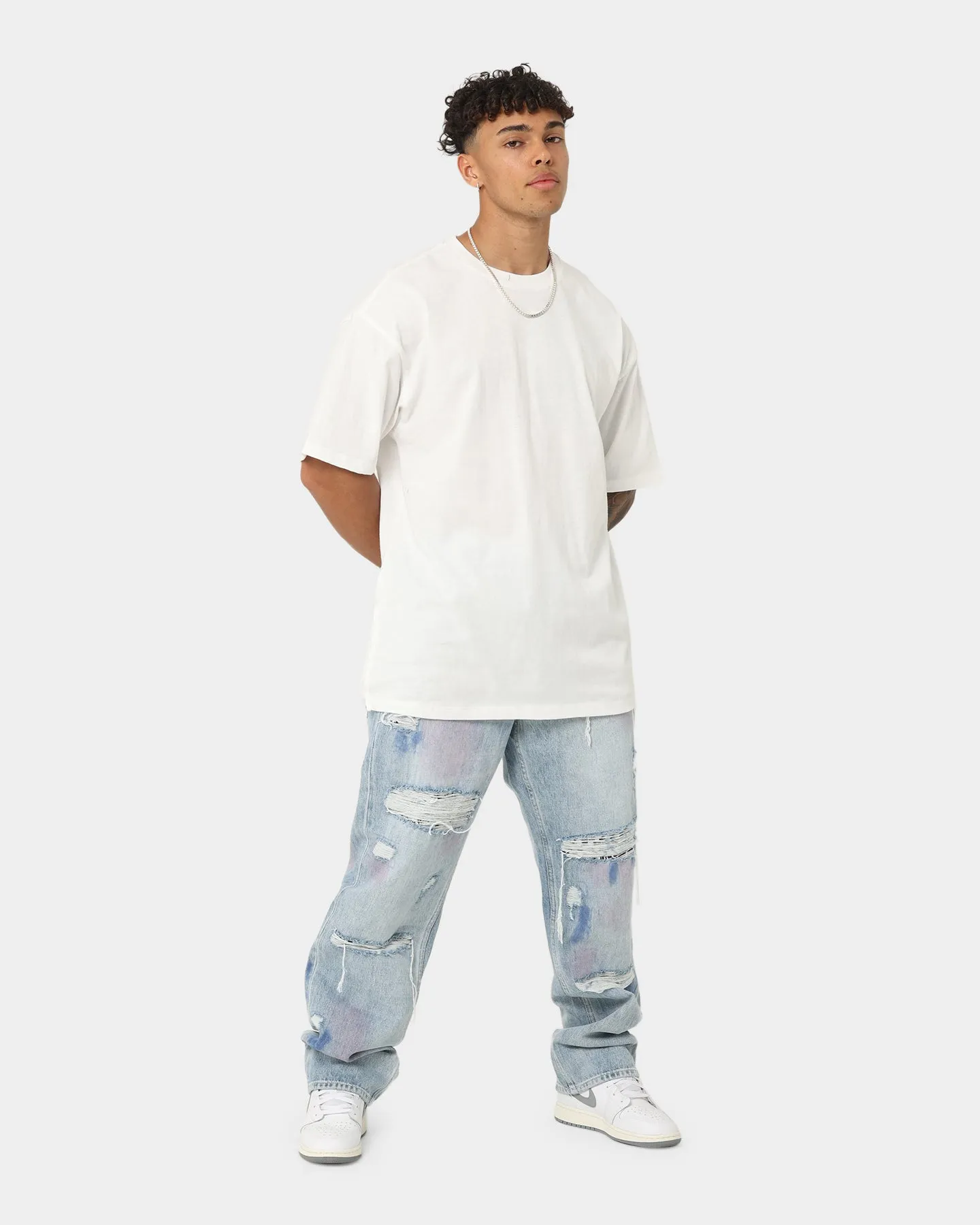 Midweight Knit in demand Ksubi Biggie Worn In T-Shirt White