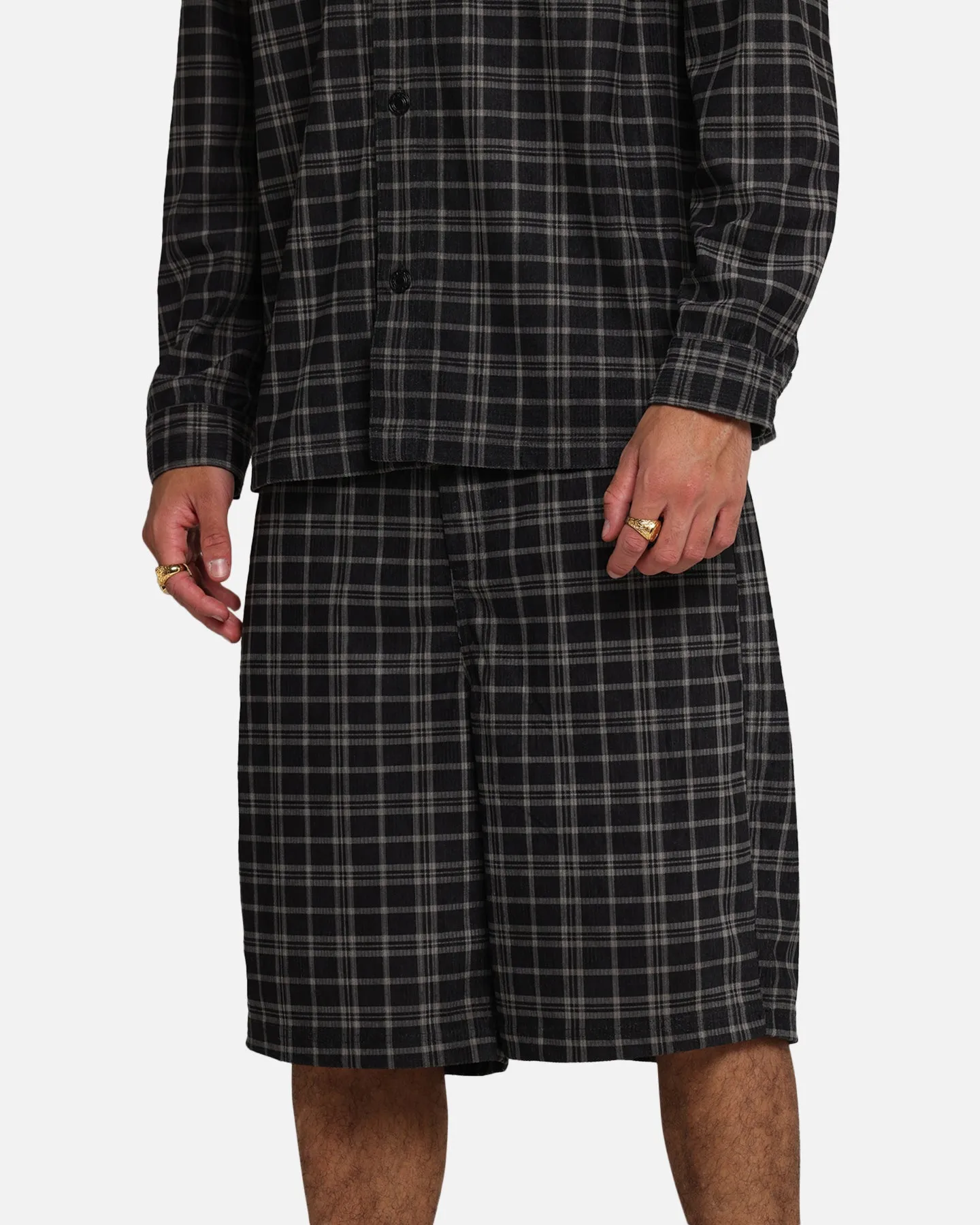 ShapeRetentionCloth XXIII Plaid Corduroy Jorts Black/Grey