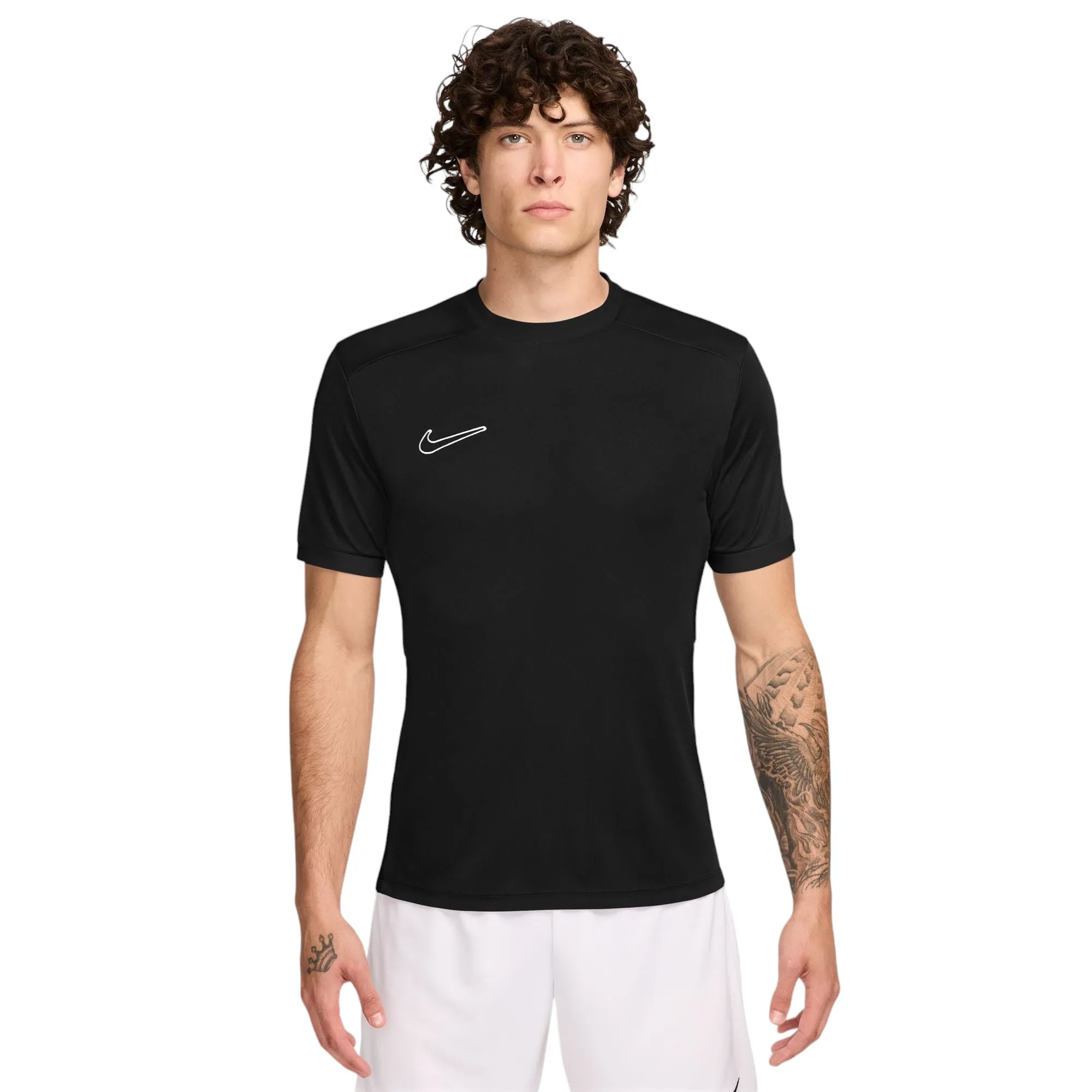 Nike Academy Mens Dri-Fit Short-Sleeve Soccer Top SmoothZipper Crystal Soul
