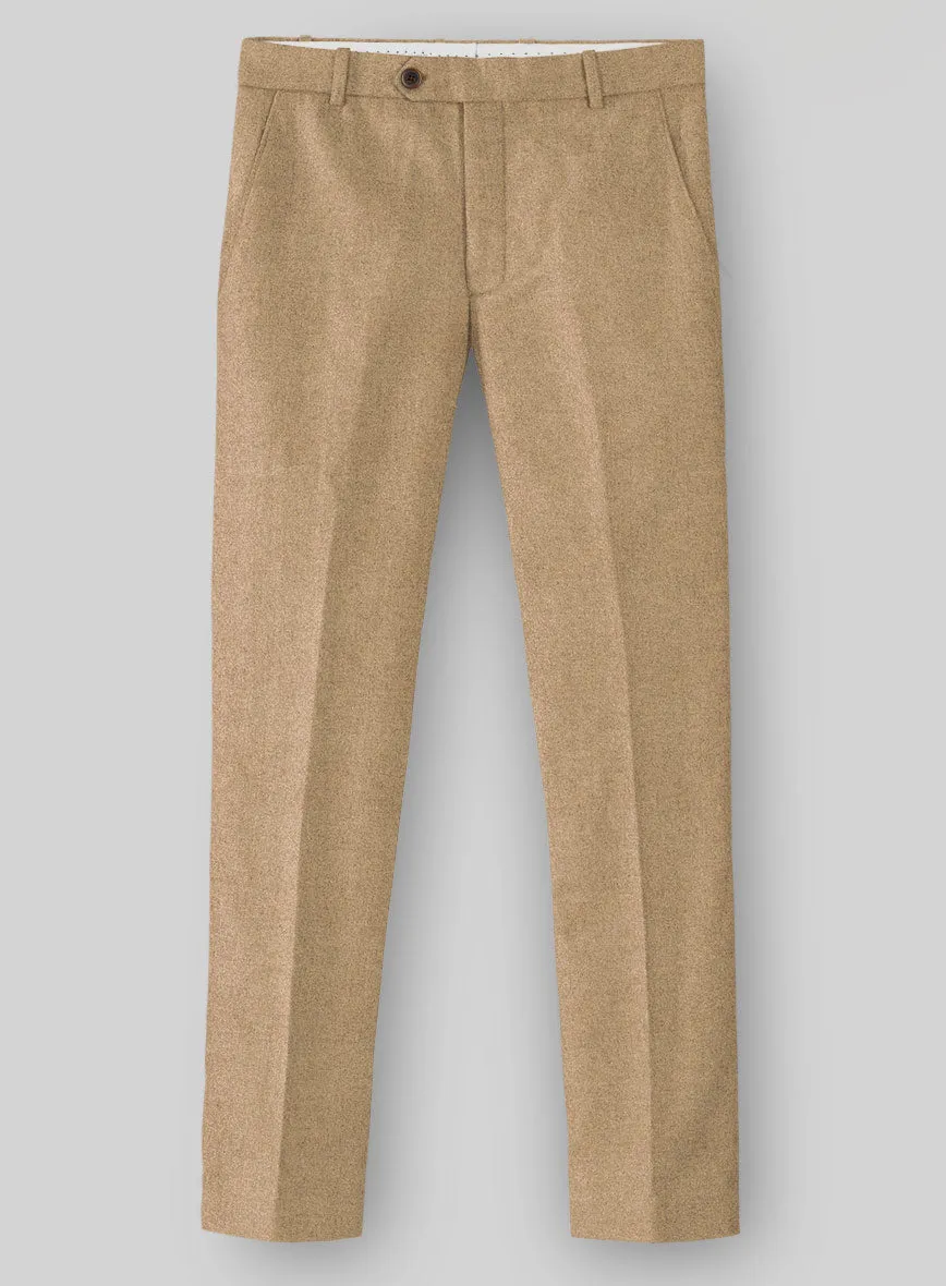 Seasonal Comfort Elegant Business Style Naples Desert Haze Tweed Pants