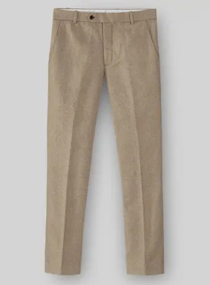 Sleek Silhouette Effortless Style Naples Muted Beige Tweed Pants