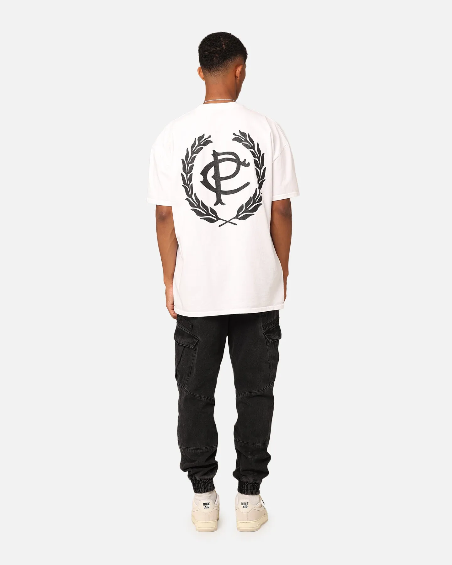 Carre CP Monogram T-Shirt White Timeless Comfort Heather Texture Finish