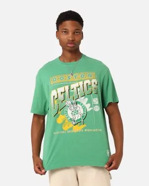 Fashion Must-Have Biodegradable Textile Mitchell & Ness Boston Celtics Brush Off 2.0 T-Shirt Green