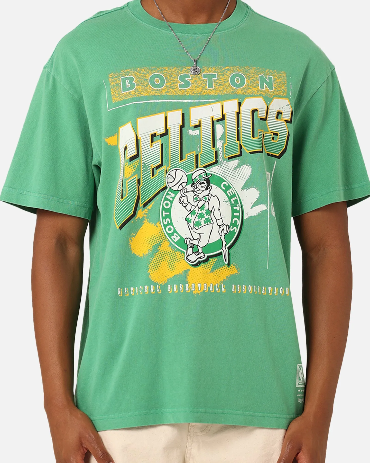 Mitchell & Ness Boston Celtics Brush Off 2.0 T-Shirt Green Fashion and Comfort