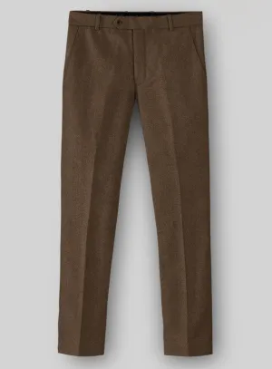 Naples Espresso Brown Tweed Pants Dapper Fit Sharp Lines