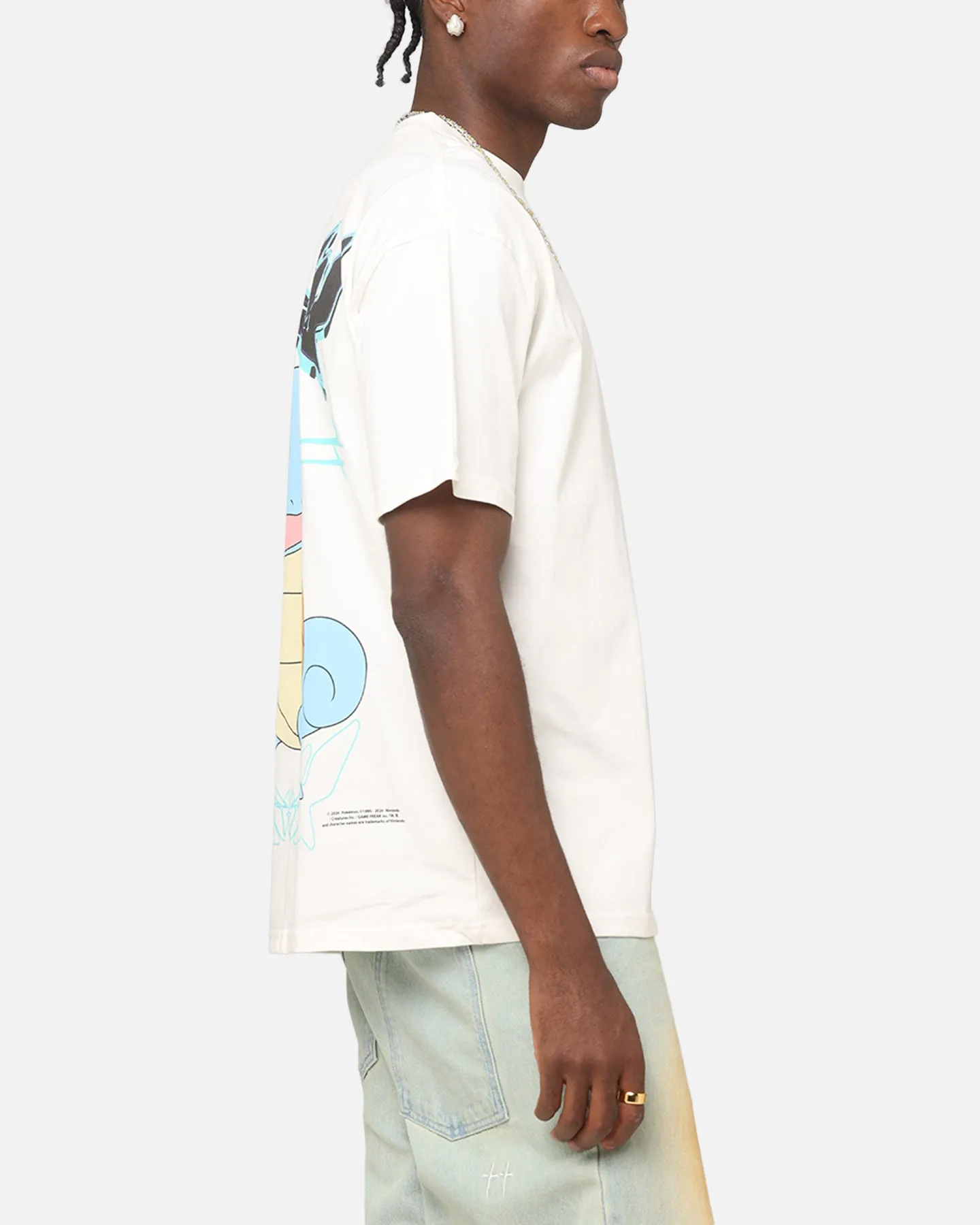 Pok??mon By Loiter Squirtle T-Shirt Off White Travel Comfort Simple Layer