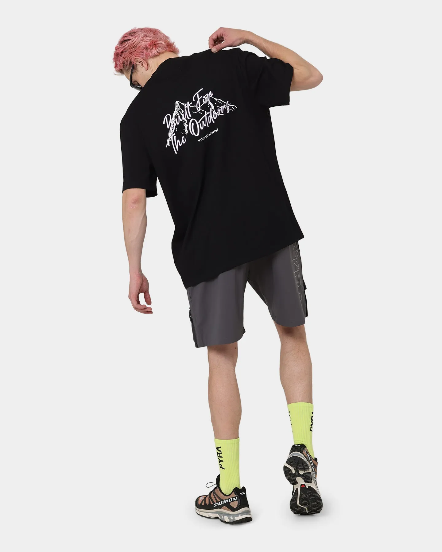 PYRA Mountain T-Shirt Black/White Zero Waste Production Trendy Top