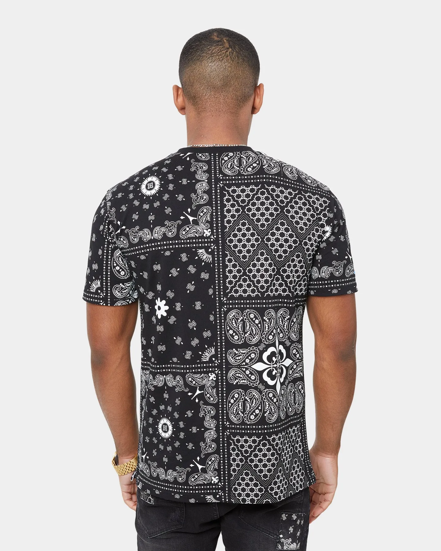Men's masculinity Carre Bandana Ultra Classic Short Sleeve T-Shirt Black