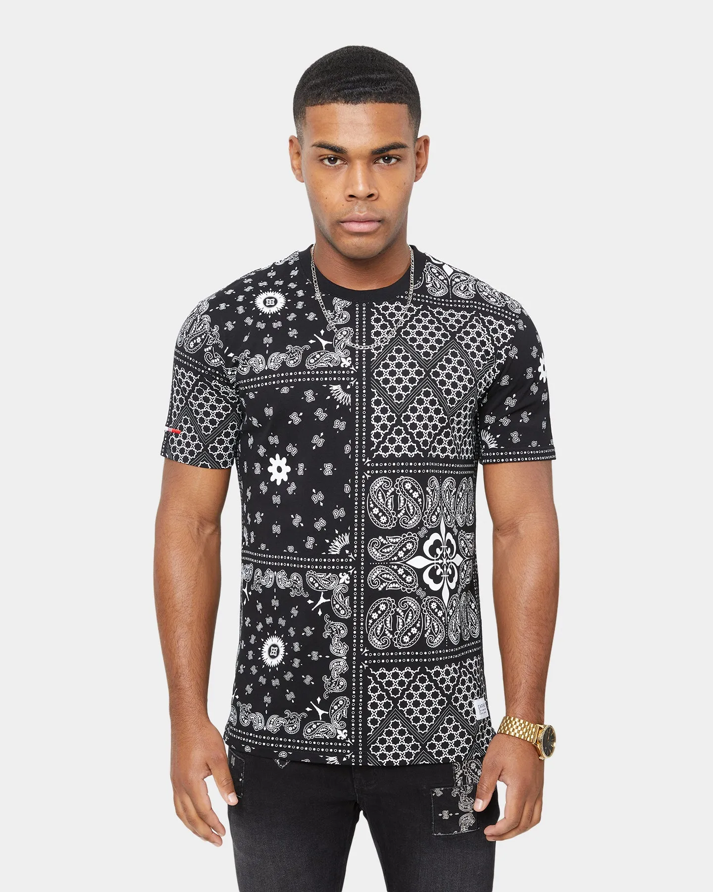Carre Bandana Ultra Classic Short Sleeve T-Shirt Black Seamless construction Ultra Soft Texture