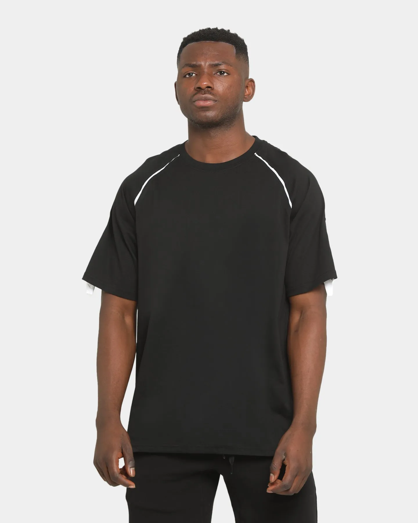 Elevn Clothing Co. Rift Raglan Short Sleeve T-Shirt Black Modern Style Outdoor Essentials