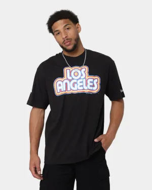 Essential Comfort New Era Los Angeles Dodgers Retro Outline Logo T-Shirt Black