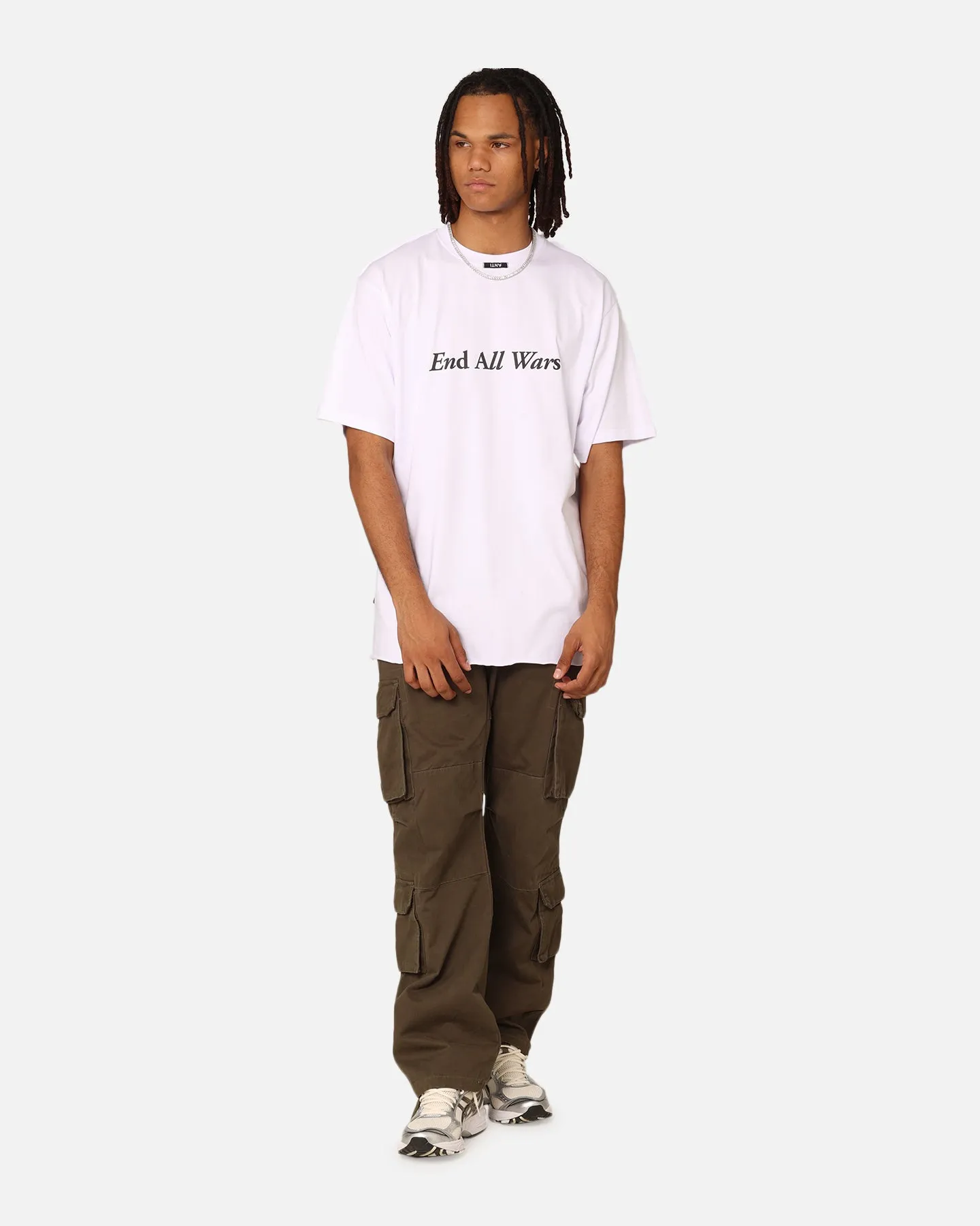 The Anti Order Anti War Baggy T-Shirt White Active Style Trend
