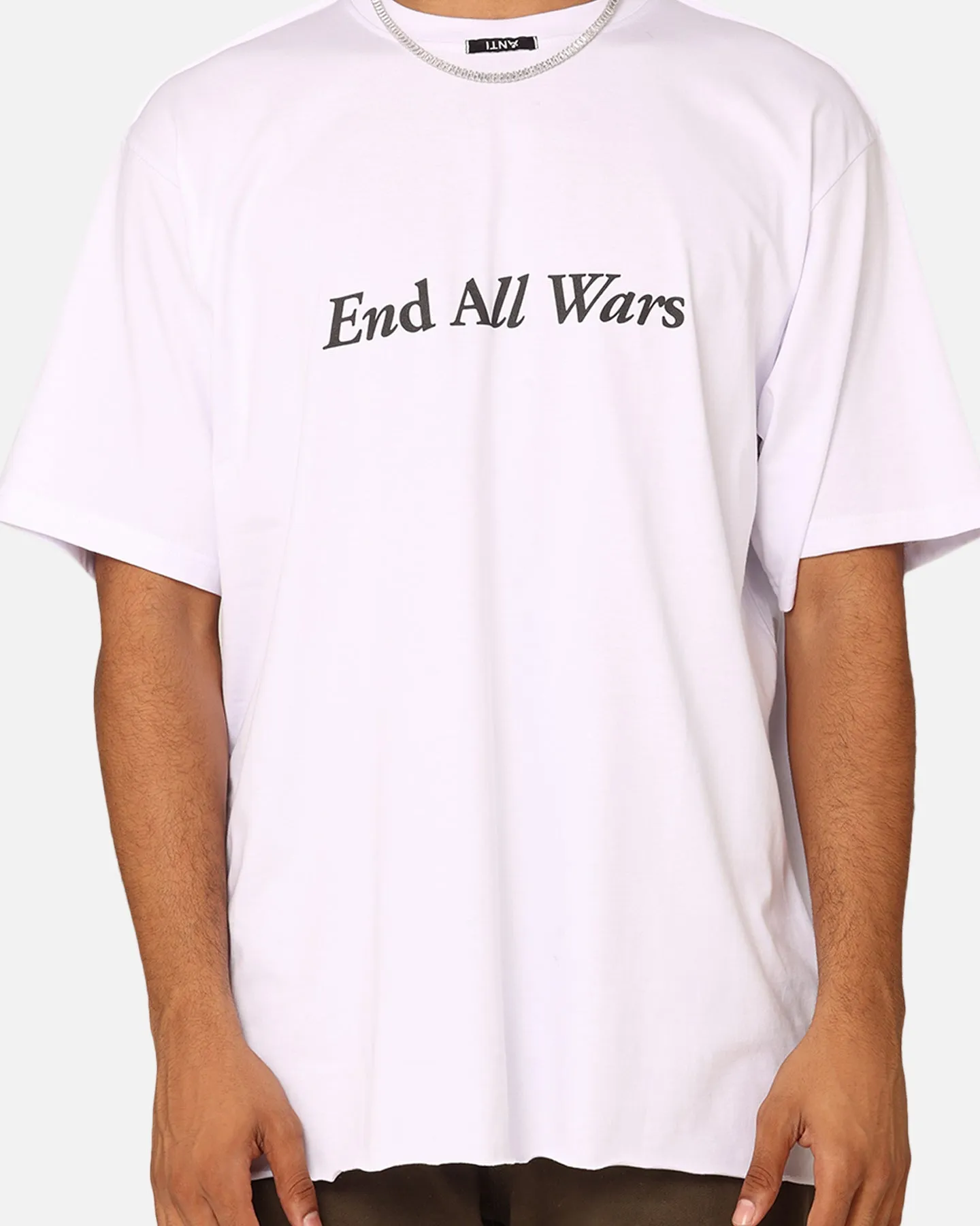 comfortable top Summer Fashion The Anti Order Anti War Baggy T-Shirt White