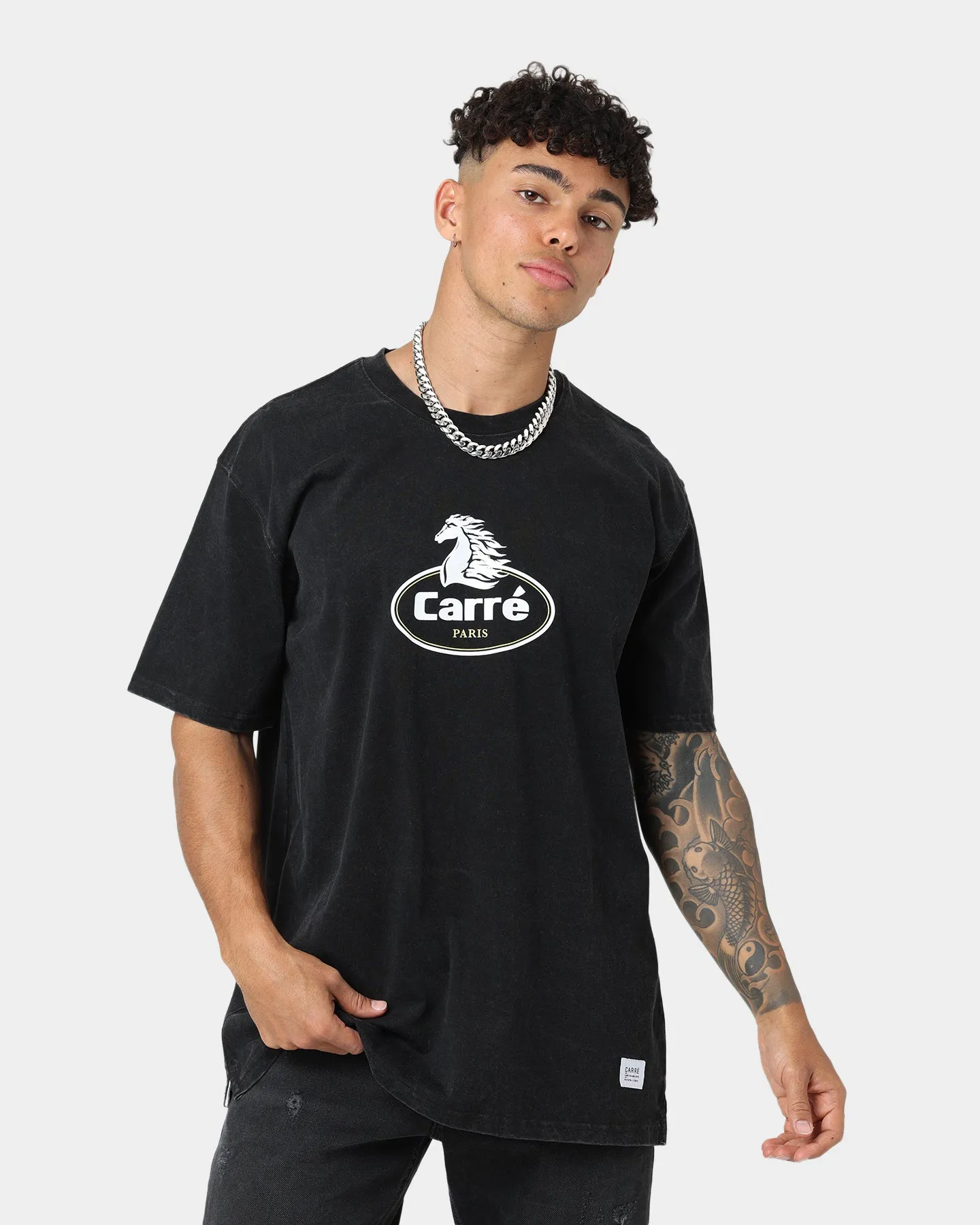 Complementary Colors Carre Gasoline T-Shirt Black Wash
