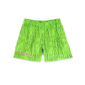 QuickDryDesign Street Fashion Purple Brand Hacker All Around Shorts (Green)