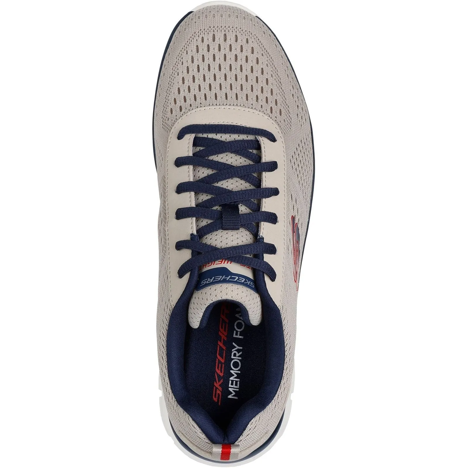 Ultra Light Trail Running Suede Soft Skechers Mens Track Leshur Shoes Taupe/Navy