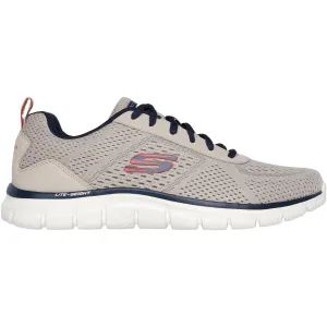 Skechers Mens Track Leshur Shoes Taupe/Navy Planet Mood