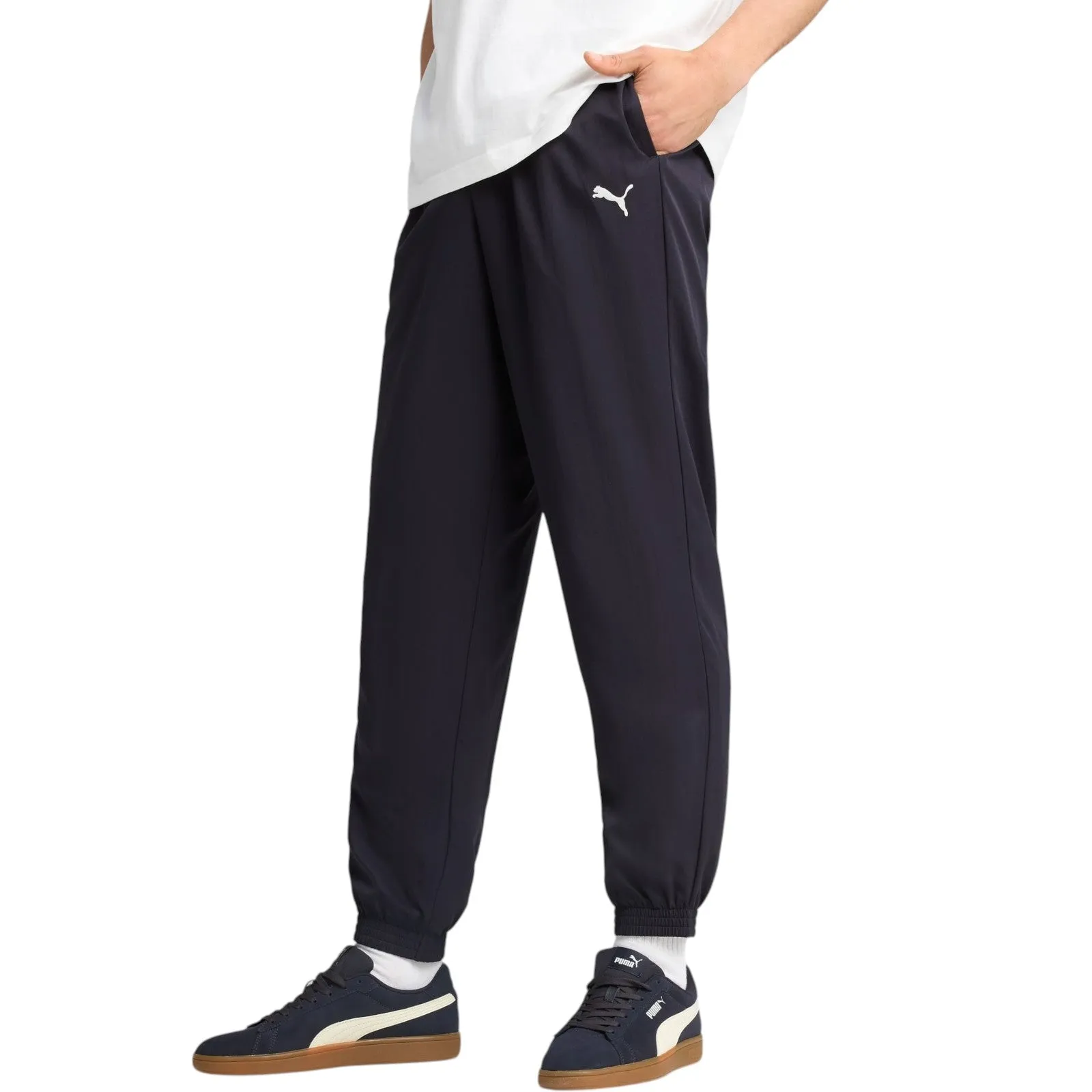 Puma Essentials Active Mens Regular-Fit Logo Training Pant Enhanced Cushioning Training Leggings