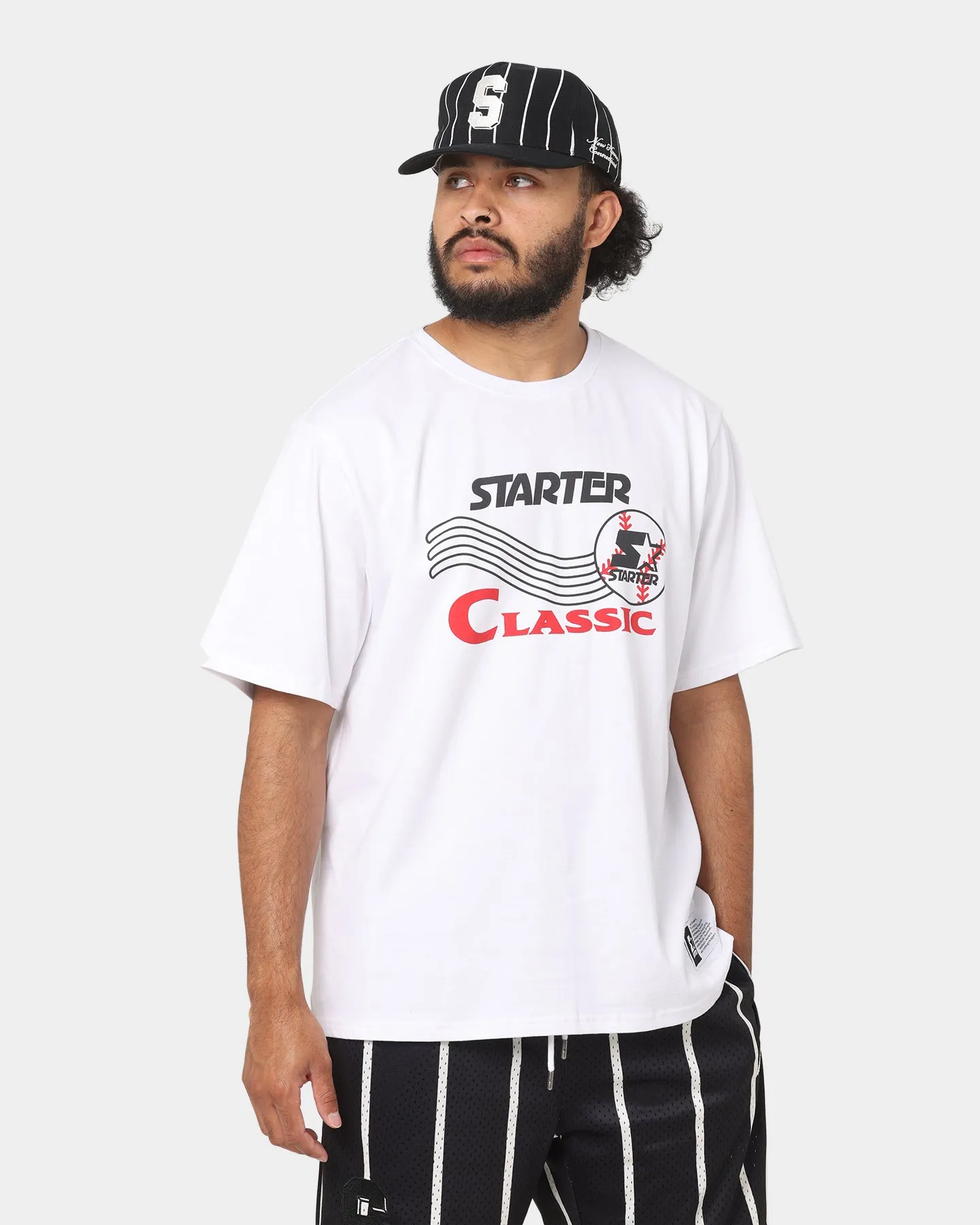 Starter Baseball Classic Short Sleeve T-Shirt White Summer Comfort