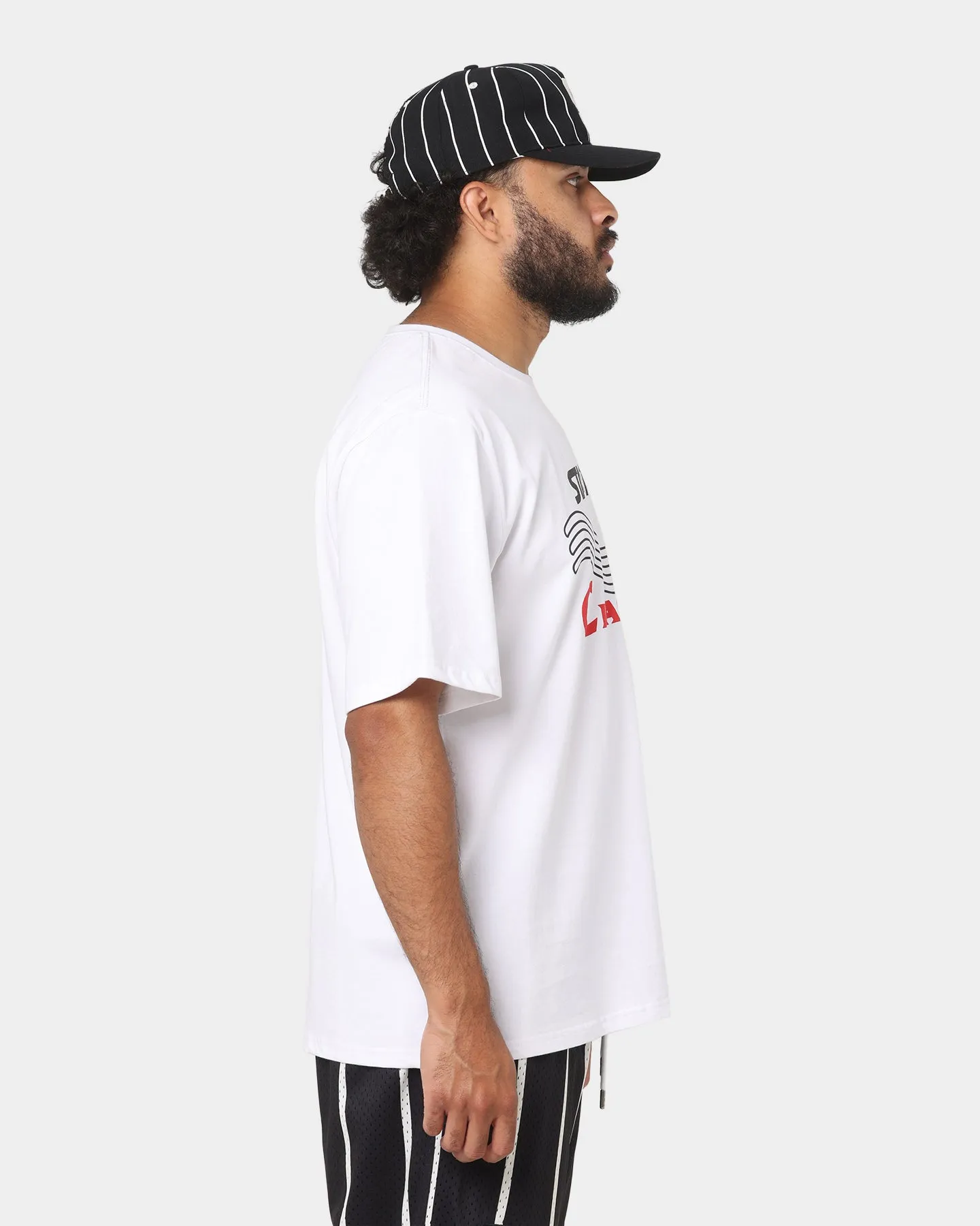 Starter Baseball Classic Short Sleeve T-Shirt White Cozy Feel DoubleLayeredCollar