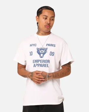 Drop Shoulder Design Cool Layering Emperor Apparel Collegiate T-Shirt White