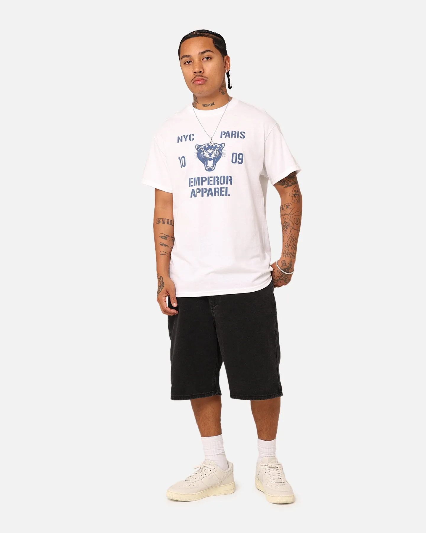 Emperor Apparel Collegiate T-Shirt White soft fit Trendy Comfort