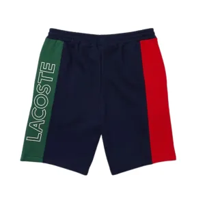 Lacoste Branded Cotton Fleece Blend Shorts (Navy/Red/Green) Winter Fashion
