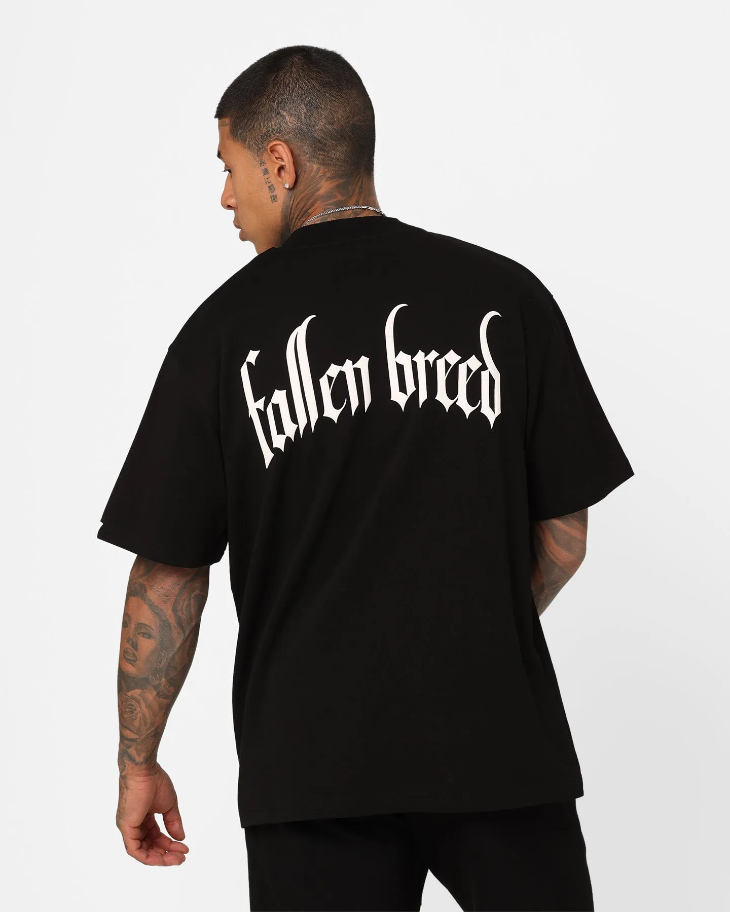 NoSideSeams Cozy And Warm Fallen Breed Monogram T-Shirt Black/White