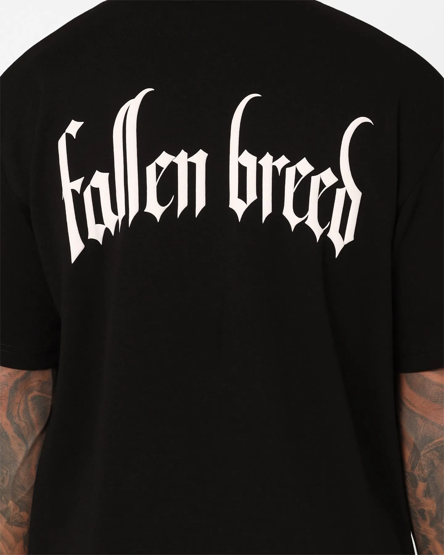 Floral Pattern Lightweight Style Fallen Breed Monogram T-Shirt Black/White
