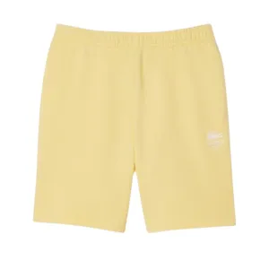 TemperatureRegulating Lacoste Regular Fit Fleece Shorts (Pastel Yellow)