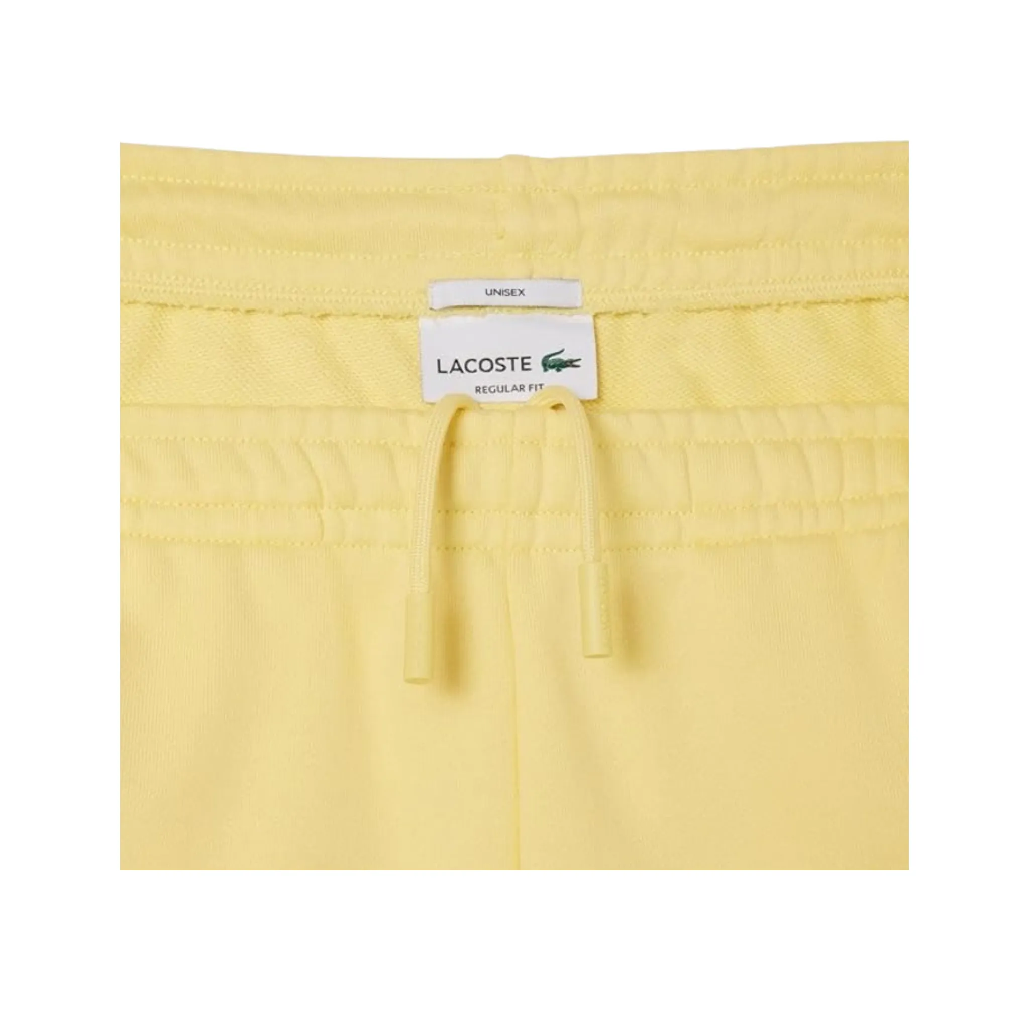 Lacoste Regular Fit Fleece Shorts (Pastel Yellow) Silver Glow StretchableMaterial
