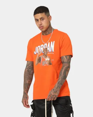 Airflow Ventilation Design Functional Wearable Jordan Flight MVP Photo T-Shirt Rush Orange