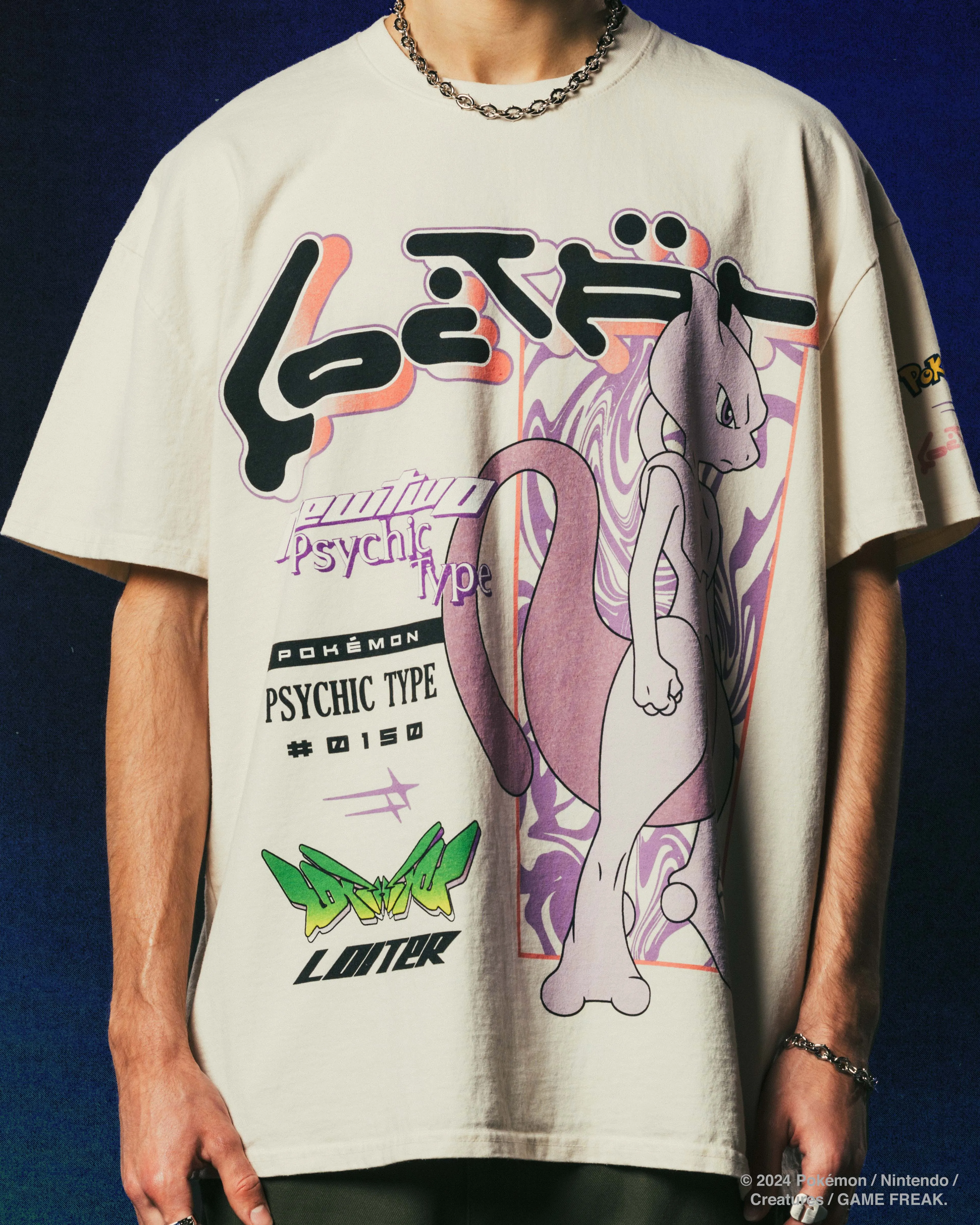 Basic Piece Pok??mon By Loiter Mewtwo Heavyweight T-Shirt Off White